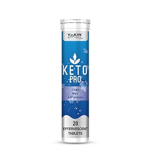 vokin biotech keto pro for weight loss with effervescent water soluble 20 tablets