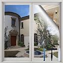 Volcanics One Way Window Privacy Film Daytime Privacy 17.5" x 78", Silver