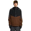 Volcom Men's Brighton Pullover Anarok Hooded Snowboard Jacket