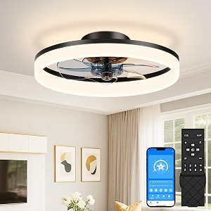 VOLISUN Low Profile Ceiling Fans with Lights