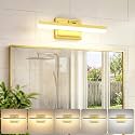VOLISUN Modern Bathroom Vanity Light 15.7 inch, Rotatable, 20W Dimmable 5CCT Led Bathroom Light Fixture Over Mirror, Gold Bar Vanity Light for Bathrooms Mirror Restroom-ETL Certificated
