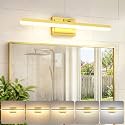 VOLISUN Modern Bathroom Vanity Light 24 inch, Rotatable, 24W Dimmable 5CCT Led Bathroom Light Fixture Over Mirror, Gold Bar Vanity Light for Bathrooms Mirror Restroom-ETL Certificated