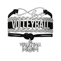 Volleyball Bracelets For Girls- Ideal Volleyball Gifts &amp; Souvenirs. Adjustable Charm Bracelet with Moveable Letters, Infinity Symbol &amp; Silver Volleyball Charm. Fashionable Bracelets by SportyBella.