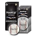 Baseball Car Air Freshener by HookUp - 4 Pack - Black Gold Scent (Extra Strong) | Unique Baseball Gift for Players, Coach, Fans | Hanging Car Accessory with Long Lasting Fresheners Smell