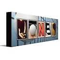 VOLLEYBALL Custom Photo Name Art | Premium Stretched Canvas | 36”x12"