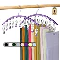Volnamal Legging Organizer for Closet,1 Pack Metal Yoga Pants Hanger-Purple