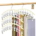 Volnamal Legging Organizer for Closet,4 Pack Metal Yoga Pants Hangers,Ivory