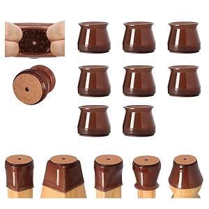 volo 8 pieces silicone chair leg protectors with felt pads  noise-reducing furniture leg covers  floor protectors for wooden amp hardwood floors