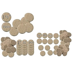 volo 80 pieces self-sticking felt pads  non-skid furniture floor protectors noise reduction bumpers anti-scratch cushion pads for chairs tables amp home furniture beige