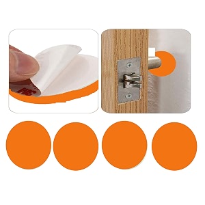 volo anti skid self adhesive scratch protectors for carpets tiles laminates and hardwood floors sticking round felt pads furniture noise insulation orange color 4 pieces crash pads
