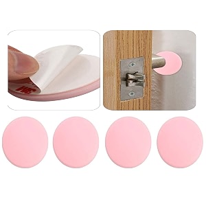 volo anti skid self adhesive scratch protectors for carpets tiles laminates and hardwood floors sticking round felt pads furniture noise insulation pink color 4 pieces crash pads