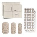 Volo Anti Skid Self Adhesive Scratch Protectors for Carpets, Tiles, Laminates and Hardwood Floors Sticking Round Felt Pads Furniture Noise Insulation(Multi Colors) (Pack of 116_Beige)