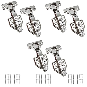 volo european style steel clip-on soft close concealed cabinet hinges 0 crank- full overlay color  silver pack of 3 pairs