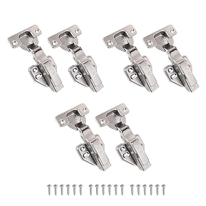 volo european style steel clip-on soft close concealed cabinet hinges pack of 3 sets 0 crank- full overlay