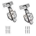 Volo European Style Steel Clip-on Soft Close Concealed Cabinet Hinges (Pack of 1 Set), 0 Crank- Full Overlay