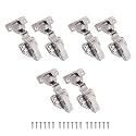 Volo European Style Steel Clip-on Soft Close Concealed Cabinet Hinges (Pack of 3 Sets), 0 Crank- Full Overlay
