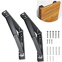 Volo Premium Heavy Duty 20" Foldable Mild Steel Racks and Shelves Brackets with Fittings for fold Down Table or fold Down Racks. (Color - Grey) (20" - 500 mm)