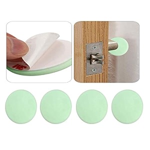volo self adhesive rubber door wall protectordoor stopper wall protector rubber bumpershemispherical door handle guard stopper bumper door stopper for homeoffice color  green set of 4 pcs