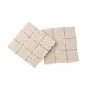 VOLO Pack of 18 Self Adhesive Square Felt Pads – Non Skid Floor Protector Furniture Pads, Chair Sofa Balance Pads, Noise Insulation Floor Bumpers Beige