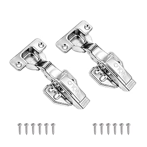 volo soft close cabinet hinges  stainless steel concealed clip on hinges full overlay crank 0 hydraulic door hinges for kitchen wardrobe silver  1 pair 2 pieces
