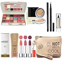 volo Stylish Beauty combo makeup set (3 Pcs Lipsticks,1 Eye Shadow, 1 Foundation,1 Eyeliner, 1 Compact, 1 Kajal, 1 Pouch) Set of 9 Pcs C9(Black)