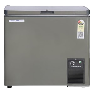 voltas cvf205sa2-p-pl 177 litre single door hard top deep freezer grey