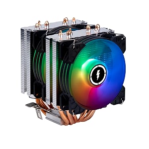 volted ice vm600 - dual 90mm compact heatsink - 6 plated copper heatpipes - dual 90mm argb 2000rpm fans - 4pin pwm - support lga20662011-v3201117001200115111501155 i amd am4