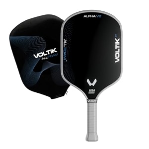 voltik alpha v2 epp foam pickleball paddle  epp all-foam floating core t700 carbon fiber surface built to usapa standards 16mm dampcore tech high spin amp forgiving sweet spot with custom cover