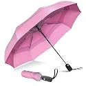 Umbrella Automatic Open Travel Umbrella with Wind Vent,Umbrella big size for men, Umbrella for girls, Umbrellas for rain,Windproof Umberalla Large for Man,Women (Pink)