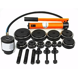 voltz syk-15-1 a hydraulic knockout punches tools professional 22mm to 114mm 15 ton hydraulic knockout punches metal hole complete puncher driver kit tool set yellow
