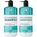 Volumizing Shampoo and Conditioner Set - Sulfate Free, Thickening Formula for Fine and Thin Hair - Volume Boost, Professional Salon Hair Care for Men and Women - 16 Fl Oz (Set of 2)