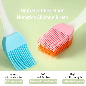 vom kitchen silicon oil basting brush pastry brush 1 piece length -7 inches