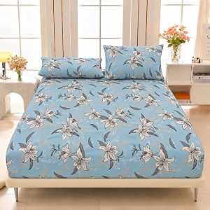 VOMZER Elastic Fitted Warm Flannel Bedsheet King