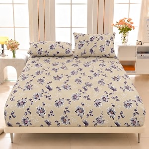VOMZER Elastic Fitted Warm Flannel Bedsheet King