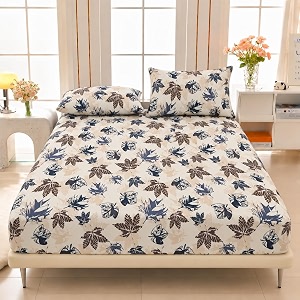 VOMZER Elastic Fitted Warm Flannel Bedsheet King