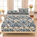 VOMZER Elastic Fitted Warm Flannel Bedsheet King