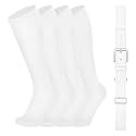 VONMELLI Youth Baseball Belt and Socks Combo, Elastic Softball Belts and Socks for Boys and Adult (2 Pairs of Socks &amp; 1 Belt)