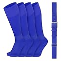 VONMELLI Youth Baseball Belt and Socks Combo, Elastic Softball Belts and Socks for Boys and Adult (2 Pairs of Socks &amp; 1 Belt)