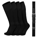 VONMELLI Youth Baseball Belt and Socks Combo, Elastic Softball Belts and Socks for Boys and Adult (2 Pairs of Socks &amp; 1 Belt)
