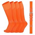 VONMELLI Youth Baseball Belt and Socks Combo, Elastic Softball Belts and Socks for Boys and Adult (2 Pairs of Socks & 1 Belt)