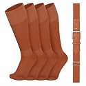 VONMELLI Youth Baseball Belt and Socks Combo, Elastic Softball Belts and Socks for Boys and Adult (2 Pairs of Socks &amp; 1 Belt)