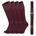 VONMELLI Youth Baseball Belt and Socks Combo, Elastic Softball Belts and Socks for Boys and Adult (2 Pairs of Socks &amp; 1 Belt)