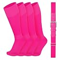 VONMELLI Youth Baseball Belt and Socks Combo, Elastic Softball Belts and Socks for Boys and Adult (2 Pairs of Socks &amp; 1 Belt)