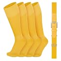 VONMELLI Youth Baseball Belt and Socks Combo, Elastic Softball Belts and Socks for Boys and Adult (2 Pairs of Socks &amp; 1 Belt)