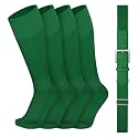 VONMELLI Youth Baseball Belt and Socks Combo, Elastic Softball Belts and Socks for Boys and Adult (2 Pairs of Socks &amp; 1 Belt)