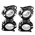 [2 Pack] Vonpri Flashlight Holder, Mount Bicycle Mounting Bracket Flashlight Holder Torch Clip 360Ã‚º Rotation (White)