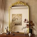 VooBang 26x38 inch Vintage Arched Bathroom Mirror Gorgeous Wall Matte Gold