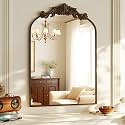 VooBang Vintage Arched Bathroom Mirror 24x36 Inch Retro Matte Bronze