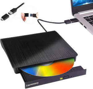 voocme external dvd drive usb 30 type-c cd burner portable cd external dvd writer