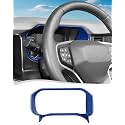 Voodonala Center Console Dashboard Panel Cover Trim Compatible with Ford Bronco Accessories 2021 2022 2023 2024, Blue